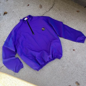 Surf Style Windbreaker 1/4 Zip Blue Purple Iridescent  Lightweight Logo Vtg - Picture 1 of 5