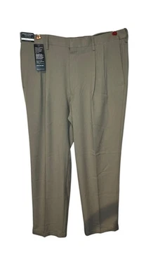 Pantalones de vestir Haggar para hombre premium cómodos cintura agarre plisado talla 36X30 nuevo con etiquetas Foto 1 de 4