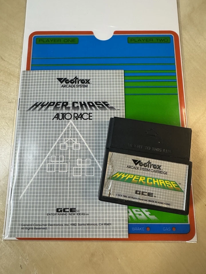 Hyperchase Auto Race (Vectrex, 1982) Hyper Chase Cartridge - Manual - Overlay - Image 1 of 3