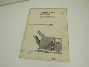 New Holland 70 Bale Thrower Operator's Manual - Picture 1 of 3