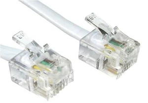 RARAION - Kabel Modem RJ11 Plug ke Plug Putih - 2m - Picture 1 of 1
