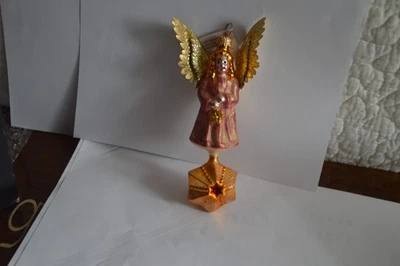 CHRISTOPHER RADKO ALAS DE LÁMINA DE ÁNGEL EN CAÍDA DE ESTRELLAS 1996 LA PALOMA DE NAVIDAD CAJA-ETIQUETA Foto 1 de 4