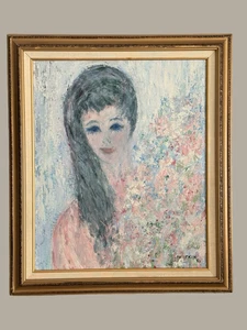 Ida Itkin (1901-1975) Palm Springs MidCentury Oil Painting Lady Portrait - Picture 1 of 7
