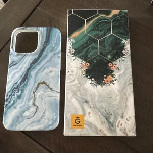 Gviewin Marble MagSafe Case for iPhone 13 Pro 6.1" (2021) (Large Camera) Blue - Photo 1 sur 3