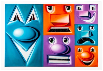 NUEVO ENMARCADO Kenny Scharf Heliotropo Impresión Edición Limitada #139/250 Raro Agotado Foto 1 de 4