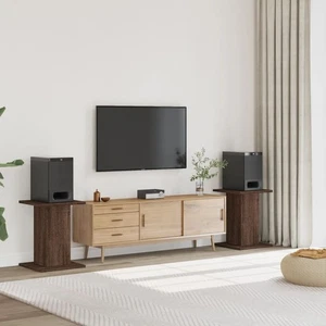 vidaXL Soporte Para Altavoces 2 Pzas. Marrón Efecto Roble 30x30x60 cm - Imagen 1 de 6