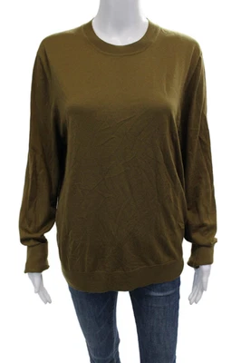 The Row Unisex Brown Crewneck Pullover Sweater Poly Blend Long Sleeve Size M - Image 1 of 4