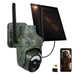 Cellular Trail Camera, Solar Video Game Cameras, Wildlife Deer Camera with 10... - Picture 1 of 9