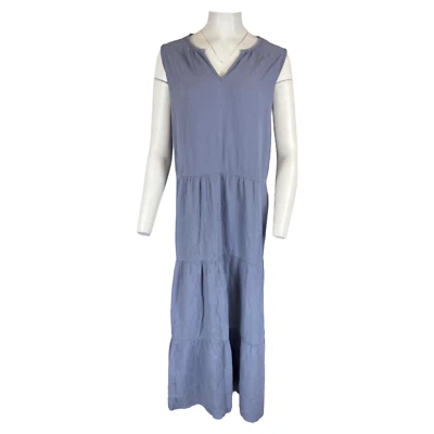 Боковой стежок плюшевый гофрированный марля без рукавов ярусный платье стирка джинсовой ткани 3 X размер  - Изображение 1 из 2