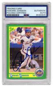 Howard Johnson Signed New York Mets 1990 Score Baseball Card #124 - (PSA/DNA) - Picture 1 of 2