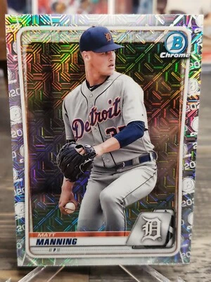 2020 Bowman Chrome Matt Manning Detroit Tigers Prospects Mojo Refractor RC #229 - Image 1 of 2