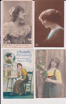 12 Edwardian Pre 1915 traditional  postcards Greetings Romantic. Collectable  - Image 1 of 4