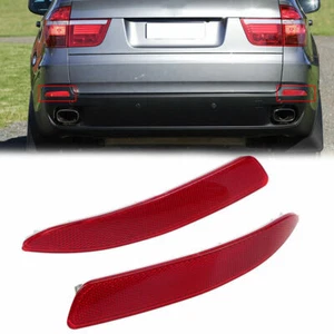 2PCS Rear Bumper Reflector Light Red Lens LH&RH Fit For BMW X5 E70 2007-2010 - Bild 1 von 11