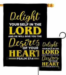 Herzenswünsche Gartenfahne Bibelverse religiös Deko Hof Haus Banner - Bild 1 von 17