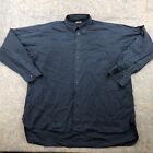 COACH Shirt Mens Large Blue Solid Long Sleeve Casual Pockets Cotton