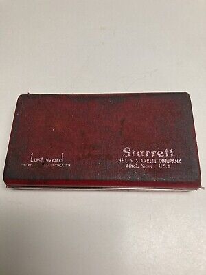 Vintage Starrett Last Word Dial Test Indicator  Box And Parts • 9.50$