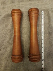 Benchmade Handcrafted 11 Inch Wooden Salt Pepper Shakers With Cork... - Picture 1 of 7