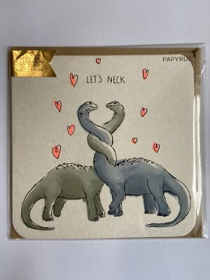 Tarjeta de felicitación del día de San Valentín Papyrus Bird & Quill - LET'S NECK Foto 1 de 2