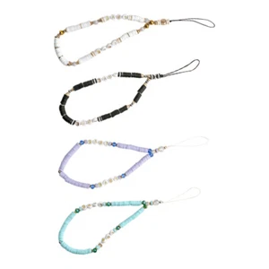  4 Pcs Handy Kette Perlenbesetztes Handy-Schlüsselband Handykette - Zdjęcie 1 z 12