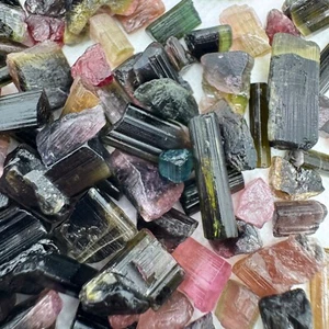 76 Gramm natürliche bunte Turmalin Kristalle Lot aus Kunar Afghanistan - Bild 1 von 10
