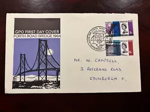 Großbritannien 1964 - Forth Road Bridge FDC mit Briefmarkensatz - Bild 1 von 1