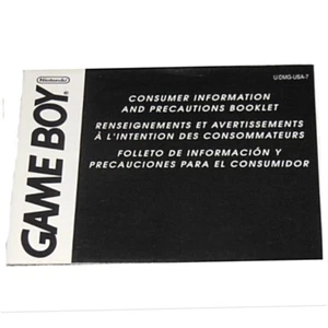 Consumer Information and Precautions Booklet Game Boy (GBC GBA SP) U/DMG-USA-7 - Picture 1 of 7
