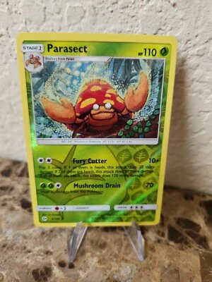 Miscut Pokemon TCG Parasect Rare, Sun And Moon Base Set 5/149 2017 NM - Image 1 of 2