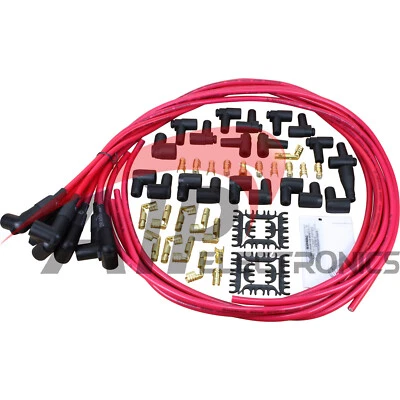 Juego de cables de bujía universal Dragon Fire retro transparente rojo para todos los vehículos Foto 1 de 4