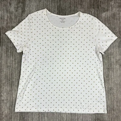 Camisa Ciervo Blanca Mujer 20 Blanco Marrón Lunares Manga Corta Informal Foto 1 de 4