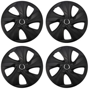 Matte Black 14 inch Car Wheel Rim Skin Cover SUV Hubcap Wheel Cover 4PCS/SET AU - Picture 1 of 7
