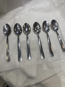 Bakers & Chefs Brazil stainless steel 736 NSF set of 6 teaspoons flatware. - Picture 1 of 10