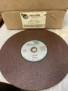FALCON 3E12 Aluminum Oxide Abrasive Material, 10" Cutoff Wheel, 5/8" Hole - Foto 1 di 6