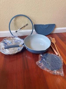 Tramontina Ceramic Nonstick All In One Plus Pan 7 Piece Set in Blue - Used - Picture 1 of 5