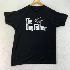 T-shirt Ann Arbor cane padre adulto taglia L nera girocollo maniche corte cotone - Foto 1 di 8