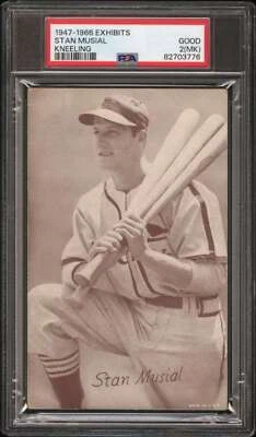 1947-66 Exhibits W461 #164 Stan Musial Kneeling 2 (MK) Cardinals  (3776) - Image 1 of 2