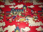 VTG DISNEY CHRISTMAS WRAPPING PAPER STORE GIFT WRAP DONALD DUCK TRAIN 36” X 24”