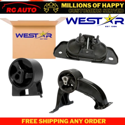 3PCS Motor & Rear Trans Mount Set for 2007-2010 Chrysler Sebring 2.4/ 2.7/ 3.5L - Image 1 of 4