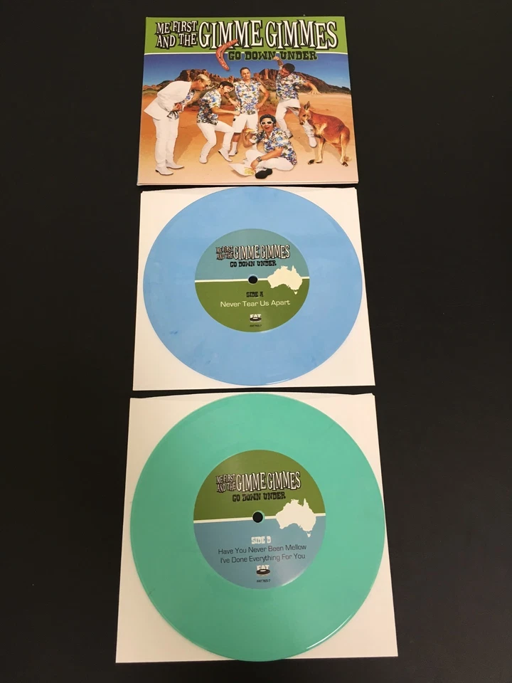 Me First And The Gimme Gimmes Go Down Under 2x"7 inch Record Blue & Green Vinyl - Image 1 of 1