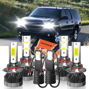 For Chevy Suburban 2500 2000-2000 LED Headlight High Low Beam+ Fog Light Bulbs - Picture 1 of 11