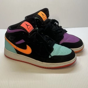 Nike Air Jordan 1 Mid Candy Multicolor GS Size 6Y YOUTH Sneakers 554725-083 - Picture 1 of 16