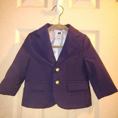 Chaqueta Traje Janie And Jack Azul Marino Talla 12-18 Meses Foto 1 de 4