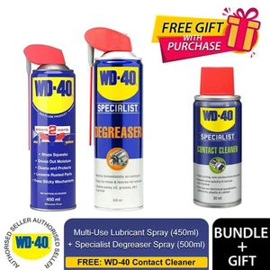 WD-40 Specialist Degreaser 500ml + Multi-Use Lubricant 450ml - Picture 1 of 12