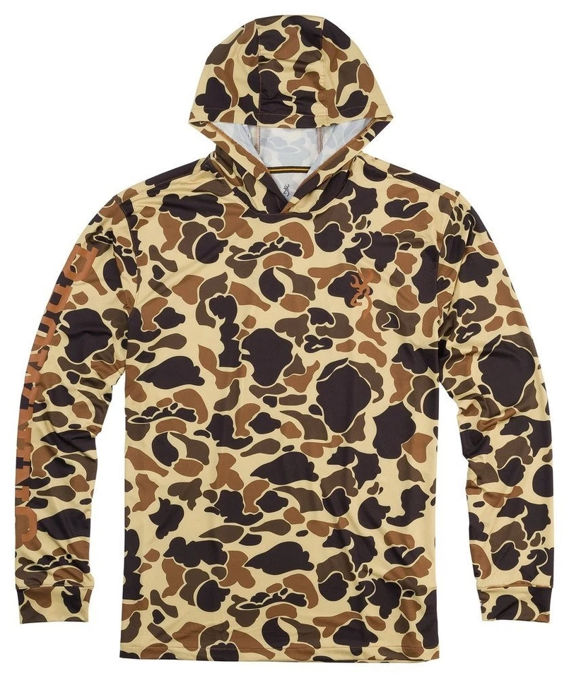 Browning Hooded Long Sleeve Tech Shirt Stretch Polyester - Image 1 of 1