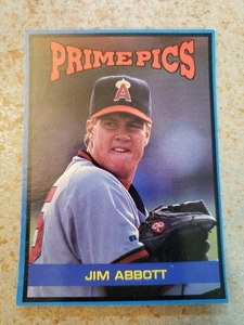 Jim Abbott California Angels 1992 Prime Pics Blue Border #53 ODDBALL - Picture 1 of 2