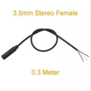Cable AUX de audio de 30 cm 50 piezas 3,5 mm estéreo hembra conector cable de 3 pines hágalo usted mismo cable coleta - Imagen 1 de 3