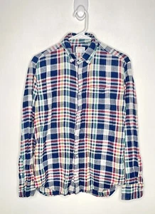 Crewcuts Textured Plaid Button Down Shirt Boys Size 16 Long Sleeve Multicolor - Picture 1 of 4