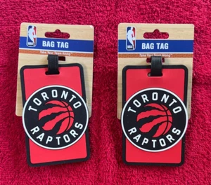 2 ~ Toronto Raptors ~ NBA ~ Luggage Travel Bag Tag ID Soft Rubber Tag ~ NEW - Picture 1 of 3