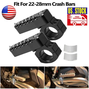 22-28mm Crash Bar Rugged Highway Pegs For BMW R1250GS ADV For Harley Pan America - Picture 1 of 16