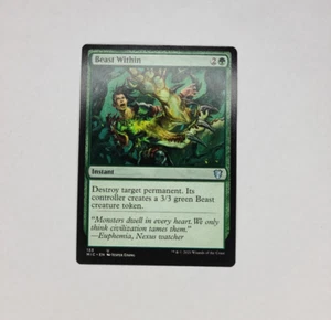 Beast Within Commander: Innistrad: Midnight Hunt Regular Uncommon MTG - Picture 1 of 1