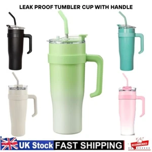 50oz Insulated Tumbler with Handle and Straw - Picture 1 of 7